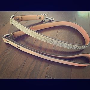 COACH Dog Leash Large signature jacquard camel